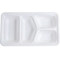 팩가이 PSP 반찬 4칸찬기 일회용 트레이 접시, 100개입, 1개