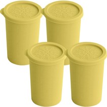 네이쳐리빙 실리콘 텀블러 얼음틀 4p, 옐로우