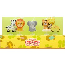 유어캔들 데코레이션 키즈 파티캔들 사파리 파크 생일초 5종 세트, 혼합색상, 1세트