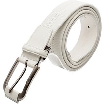PGA 이태리 천연 소가죽 스트레치 캐주얼 골프 벨트 PGA006, 화이트