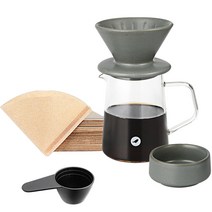 칼딘 씨그린 핸드드립 심플 패키지 + 드립필터 50p + 계량스푼 세트 CG-D01F, 핸드드립 + 드립필터 50p + 계량스푼, 500ml