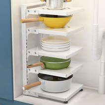 후고 후라이팬 정리대 5단, 화이트