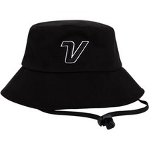 볼빅 V로고 프리미엄 골프 버킷햇, 블랙