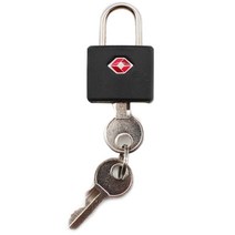 트래블큐브 TSA 초소형 미니 자물쇠 열쇠형 블랙, 1개