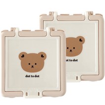 아가드 돗투돗 아기 치즈컷팅 케이스, 돗꼼, 2개