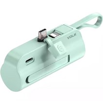 볼크 듀얼v 도킹형 C타입 미니 보조배터리 5000mAh, 민트