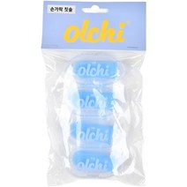 올치 반려동물 실리콘 손가락 칫솔 4p + 케이스 세트, 스카이블루, 1세트
