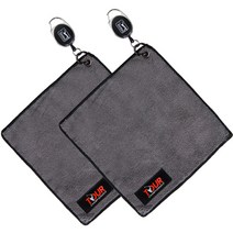 PGA투어 챔피언쉽 패치 골프 릴 타올 2p, 그레이