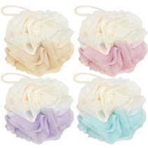 샤바스 매일쓰는 데일리 투톤 샤워볼 60g x 4종 세트, 핑크, 옐로우, 블루, 바이올렛, 4개, 1개입