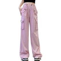 피어니스트 여성용 포켓 카고 와이드 팬츠