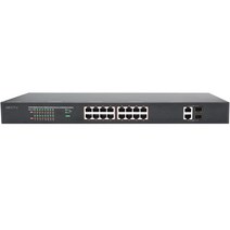 넥스트 16포트 GbE 기가 PoE + Gbe 2TP / 2SFP 콤보 스위치 250W, NEXT-POE3120TP-SFP