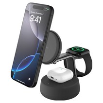 벨킨 울트라차지 프로 3in1 Qi2 25W 마그네틱 초고속 무선 충전기 스탠드형