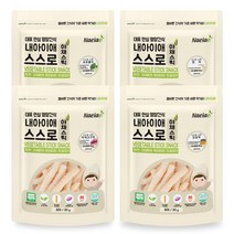 내아이애 유기농 쌀과자 스스로 야채스틱 4종 세트, 현미, 자색고구마, 단호박, 브로콜리, 1세트