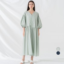 ELLE PARIS 오버사이즈 퍼프 슬리브 원피스