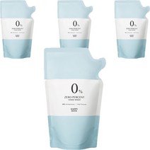 해피바스 제로퍼센트 저자극 버블 핸드워시 리필용, 4개, 300ml
