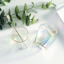 오로라 골드 아쿠아 글라스잔 400ml, 2개