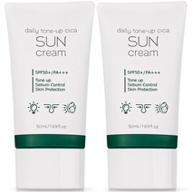 프레티 데일리 톤업 시카 선크림 SPF50+ PA+++, 50ml, 2개