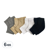 생활더하기 풋케어 발 뒤꿈치 보습 양말 4켤레, 6세트