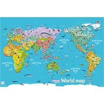 [어린이세계지도] 에이든여행지도 키즈 세이펜 세계지도, 1개