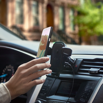 아이오티 차량용 핸드폰 고속 무선충전 거치대 이지 원터치 와이어리스 2 송풍구형 CD슬롯형, 1개