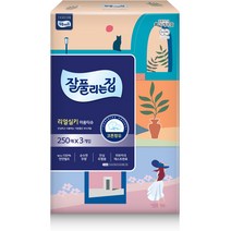 잘풀리는집 리얼실키 천연펄프 미용티슈 250매, 3개입, 1팩