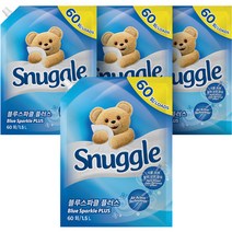 스너글 섬유유연제 블루스파클 플러스, 1.5L, 4개