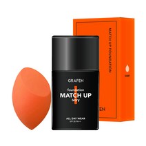 그라펜 매치업 파운데이션 40ml + 엣지 컷 퍼프, 21호 아이보리, 1세트