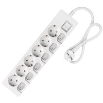 스윗홈 개별스위치 접지형 절전형 16A 멀티탭 6구 HOME-MO16S6, 0.7m, 1개