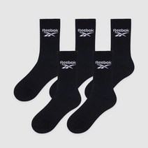 리복 이너글로우 쿠션 크루삭스 5켤레 세트, 블랙