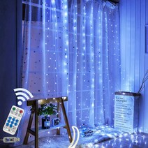 비상 LED 인테리어 와이어 감성 캠핑 커튼 줄조명 300구, 주광색