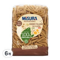MISURA 통밀 펜네떼 파스타, 500g, 6개
