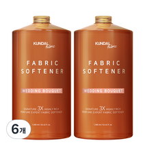 쿤달 초고농축 섬유유연제 웨딩부케향 본품, 1580ml, 6개