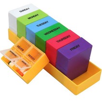 한마음컴퍼니 휴대용 요일별 알약통 케이스, 1개