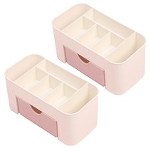 서랍형 소품정리함 2p, 핑크, 2단