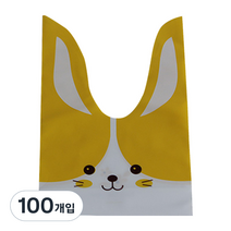 티나피크닉 귀쫑긋 보자기 선물포장지 중, 노랑토끼, 100개입