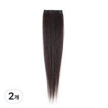 픽앤웨어 인모 똑딱이 헤어피스 45cm, 내츄럴 브라운, 2개