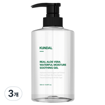 쿤달 리얼 알로에 베라 모이스처 수딩젤, 500ml, 3개