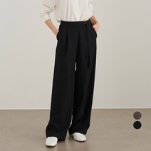 ELLE PARIS 세미와이드핏 벨티드 슬랙스