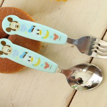 디즈니 혼자먹는 누들스푼포크세트, 블루, 1개