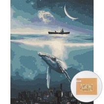 아트조이 DIY 명화 그리기 세트 40 x 50 cm 세로형, 고래와 바다