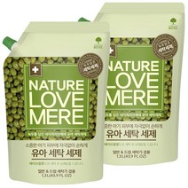 네이쳐러브메레 유아 녹두 세제 리필 1300ml, 2개