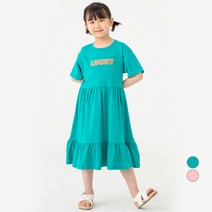롤리트리 아동 럭키 싱글 여아 반팔 원피스