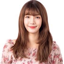 멜로이드 긴머리 웨이브 통가발 + 가발망, 허니브라운, 1세트