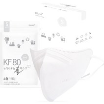 다나마스크 뉴다나온숨 새부리형 쿨마스크 소형 KF80, 30개입, 1개, 흰색