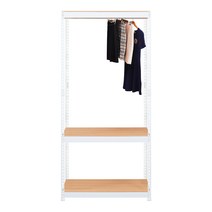 스피드랙 V2 행거 3단 + 봉 900 x 500 x 2100 mm, 화이트(앵글)
