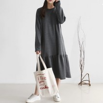 아이엠수 기모 프릴 원피스