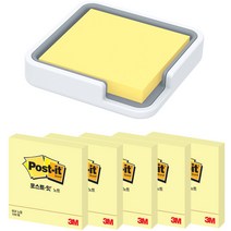 [리필용포스트잇] 쓰리엠 엣지 홀더 + 포스트 잇 노트 654 5p 세트, 화이트(엣지홀더), 노랑(포스트잇), 1세트
