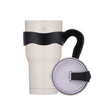 텀스 뉴메가 텀블러 + 손잡이 + 방수뚜껑, 베이지, 900ml