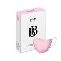 비앙브리제 프리미엄 방역용 마스크 성인용 KF94 대형, 10개입, 1개, 블로썸 핑크