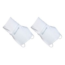 인콘트로 자외선차단 골프 손등토시 오른손착용 2종 세트, 프리사이즈, 화이트, 화이트